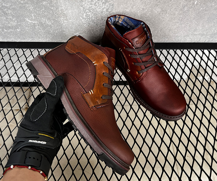 Bota atemporal Angello para hombre color café rojizo - 309