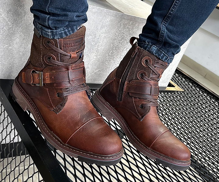 Bota atemporal Klingon para hombre color coñac - 256