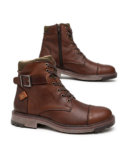 Bota atemporal Rick para hombre color coñac
