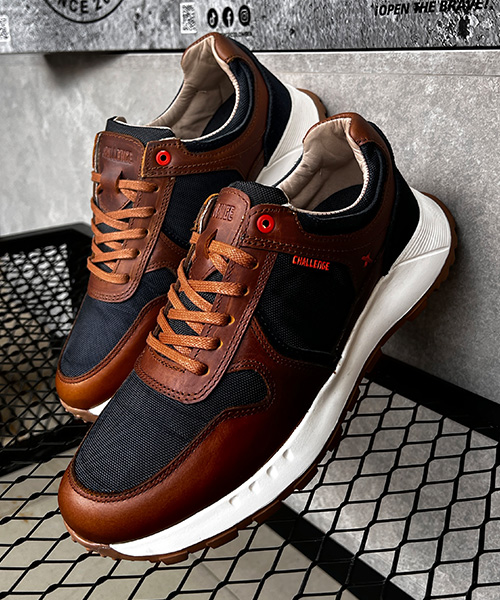 Zapato sport Diocary para hombre color miel azul