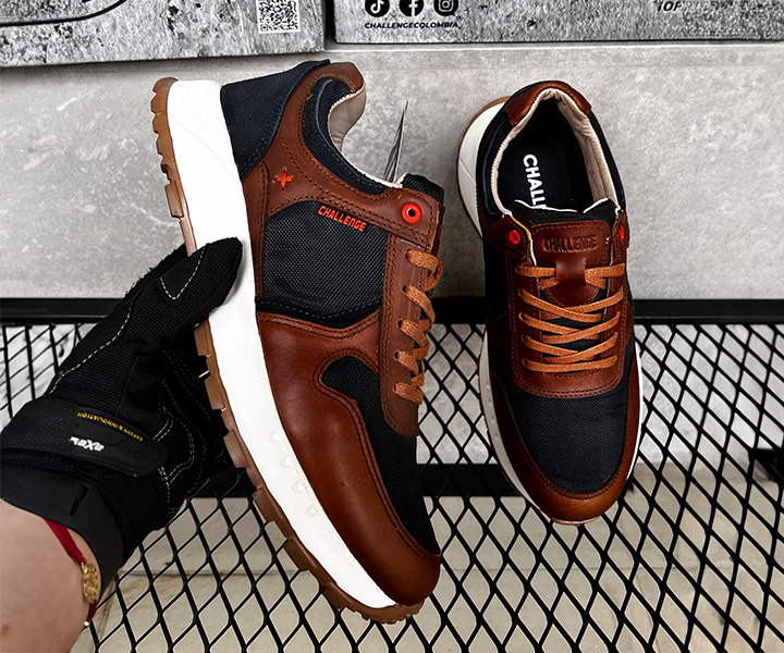 Zapato sport Diocary para hombre color miel azul - 317